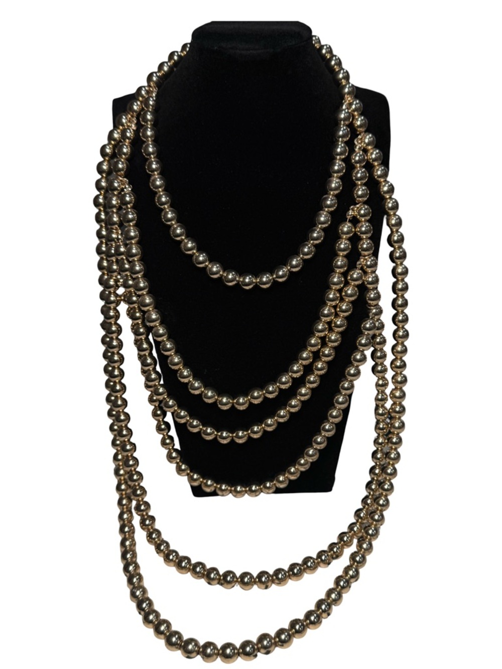 BaubleBar Layered Gold-Tone Beaded Necklace